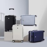 Hanke Upgrade 24" Checked In Suitcase with Front Laptop Pocket, Rolling Luggage with Spinner Wheels and TSA Lock,Aluminum Frame PC Hardside Travel Luggage for woman man, 24-inch Smoke White - Image 9